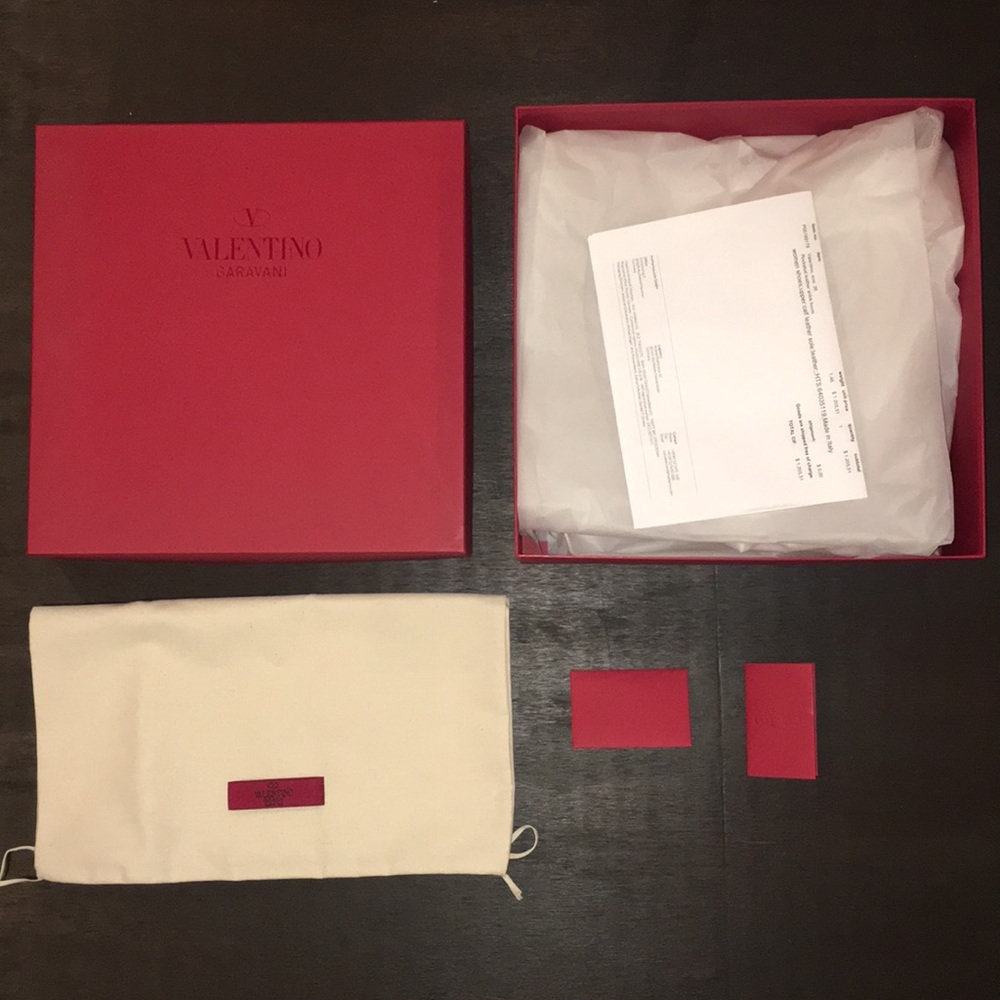 Valentino Empty Red Box, Dust bag & care info
